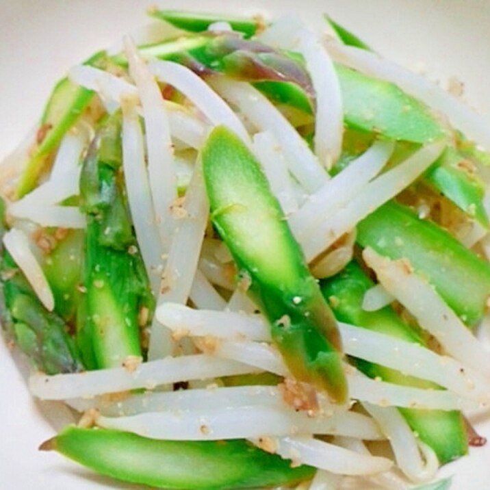 アスパラともやしの胡麻塩サラダ レシピ 作り方 By ことんとんとん 楽天レシピ